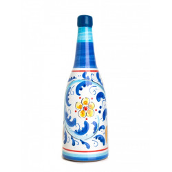 Vino Nero d'Avola in Bottiglia da 75cl di Ceramica di Caltagirone...