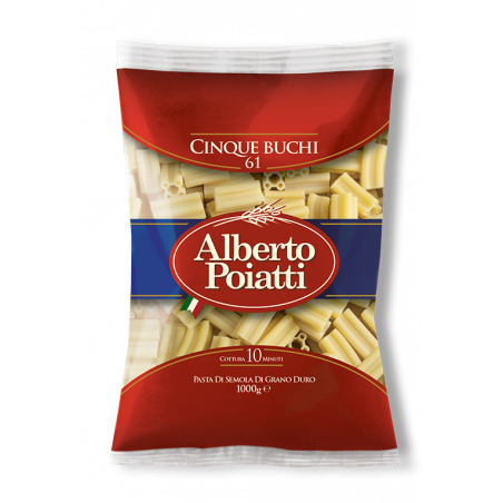 Pasta di Semola di Grano Duro, Cinque Buchi Alberto Poiatti confezione da 1kg