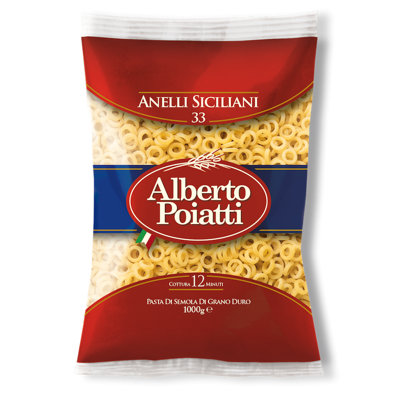 Vendita online Pasta di Semola di grano duro, Anelletti Siciliani confezione Pasta Alberto Poiatti 1kg Vendita online Pasta di Semola di grano duro, Anelletti Siciliani confezione Pasta Alberto Poiatti 1kg