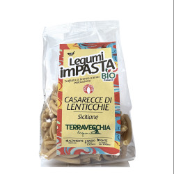 ORGANIC LENTIL GOURMET PASTA "CASARECCE" 250g PACK