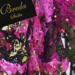 silk satin Foulard “Bouganville" - Breda collection