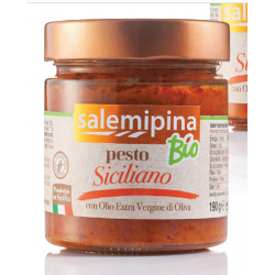 Pesto Siciliano BIO con Olio Extra Vergine di Oliva 100% Sicilia - 190gr