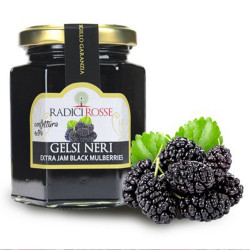 Sicilian black mulberries "Gelsi" organic extra jam in jar of...